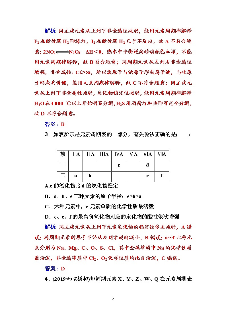 2020届高考化学总复习——第五章 课时跟踪练(十八)02