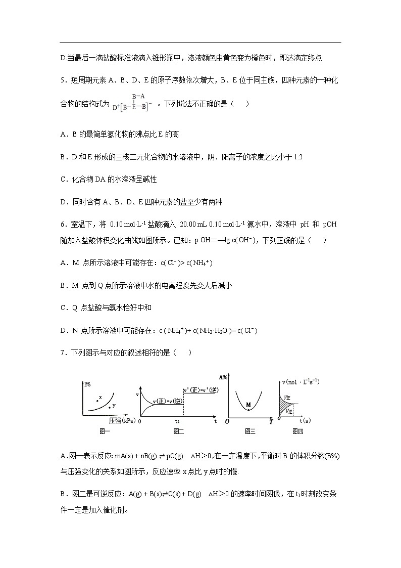 甘肃省天水一中2020届高三上学期第五次（期末）考试化学02