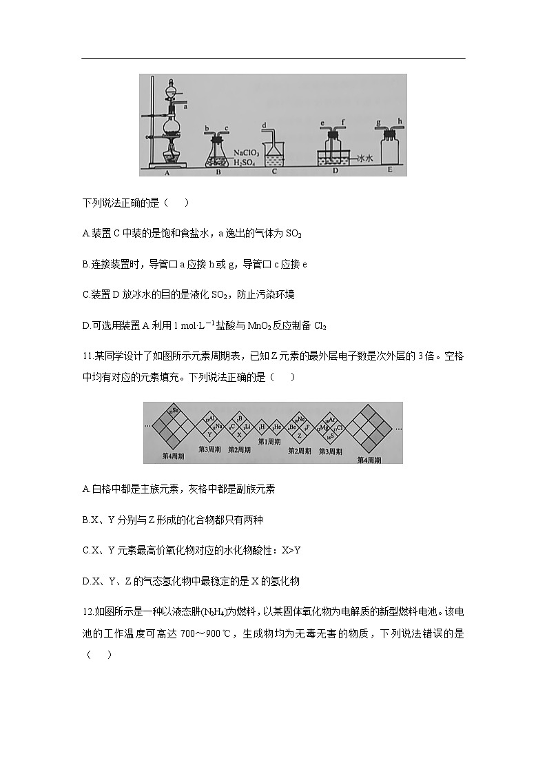 福建省南平市2020届高三毕业班第一次综合质量检测化学02