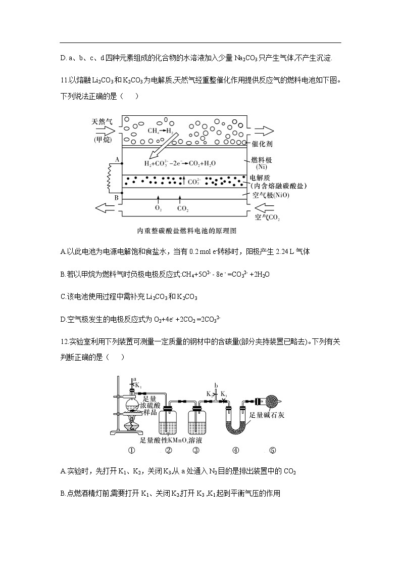 湖南省长沙市第一中学2020届高三月考化学（八）理科综合 试卷02
