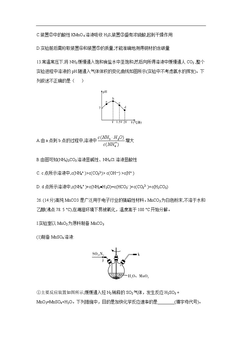湖南省长沙市第一中学2020届高三月考化学（八）理科综合 试卷03