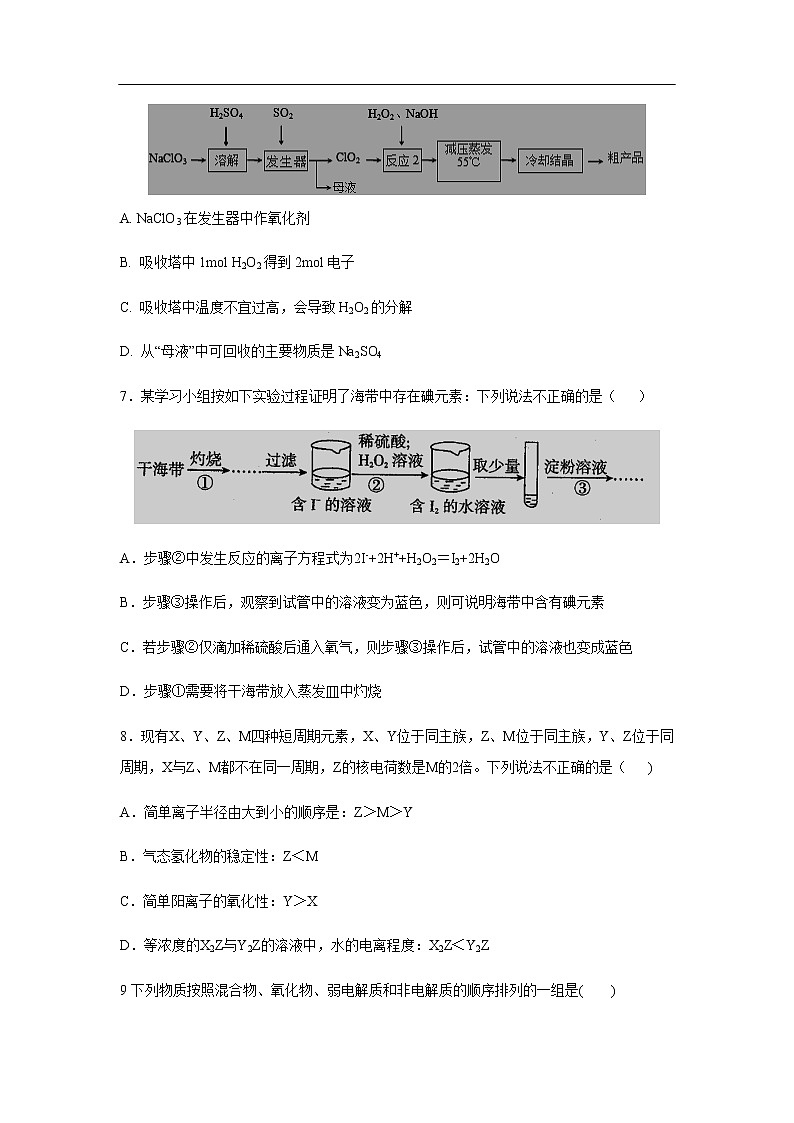 内蒙古包钢一中2020届高三上学期10月月考化学第3页