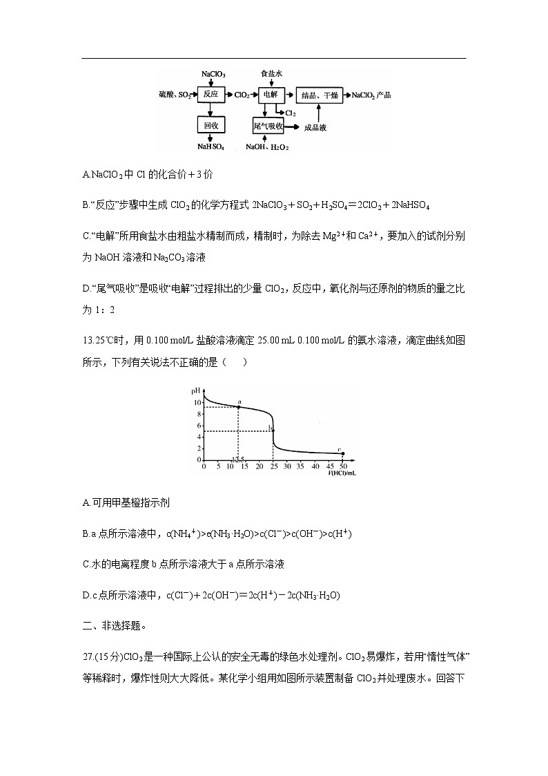 山西省运城市2020届高三上学期期末调研测试化学03