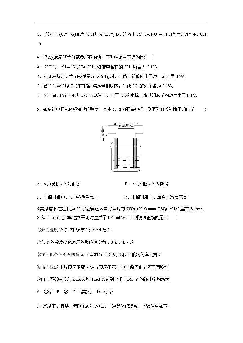 辽宁省丹东市2019-2020学年高二上学期期末质量监测试题化学02
