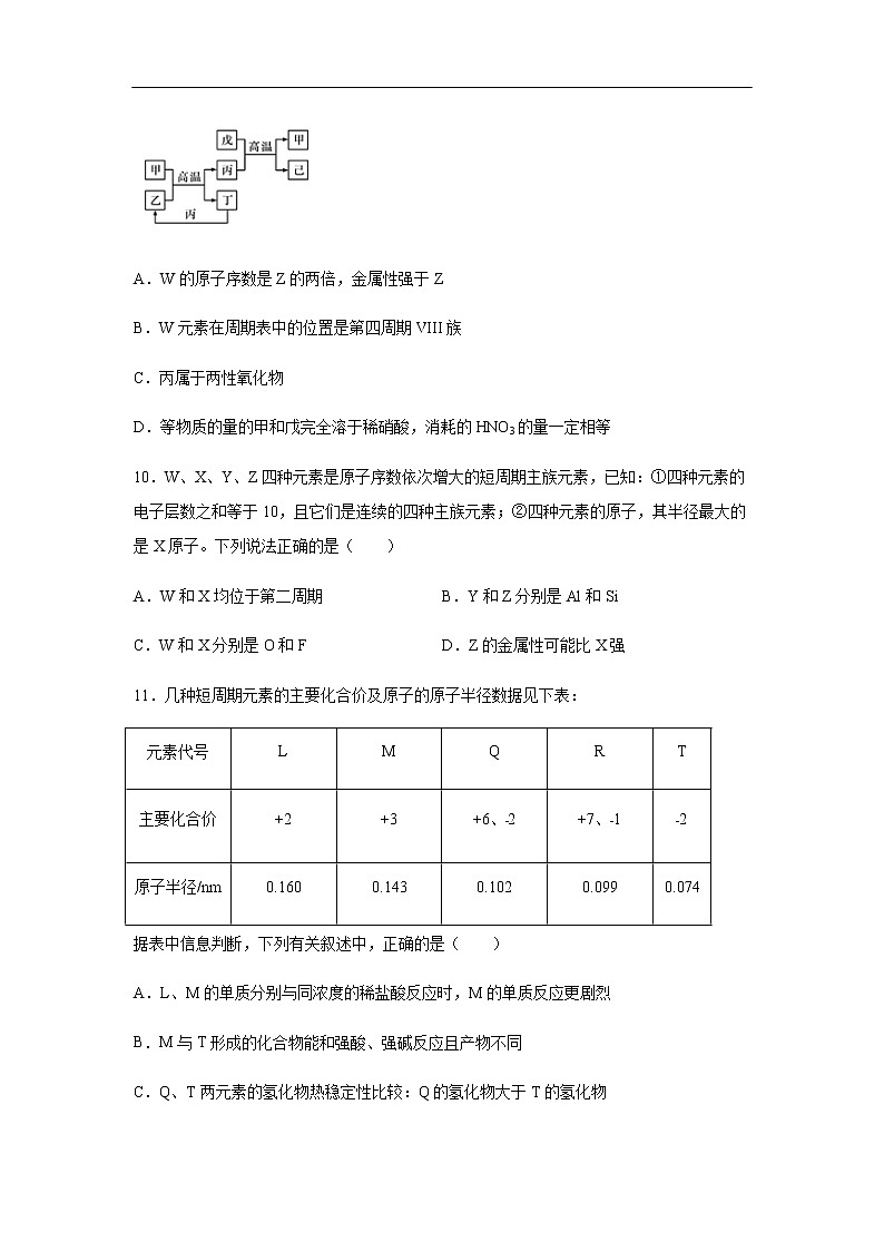 湖南省永州市第四中学2019-2020学年高一3月月考化学试化学题（解析版）03