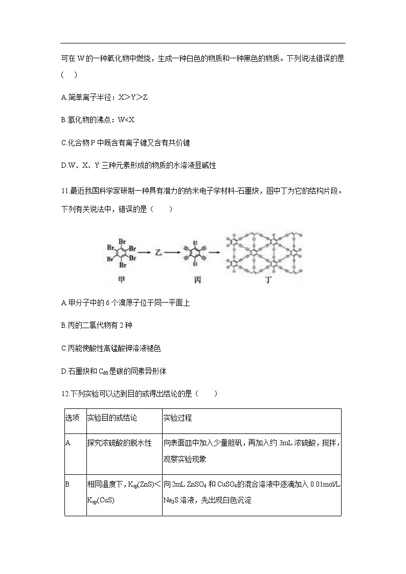 黑龙江省牡丹江市第一高级中学2020届高三4月线上线下教学检测化学（解析版）02