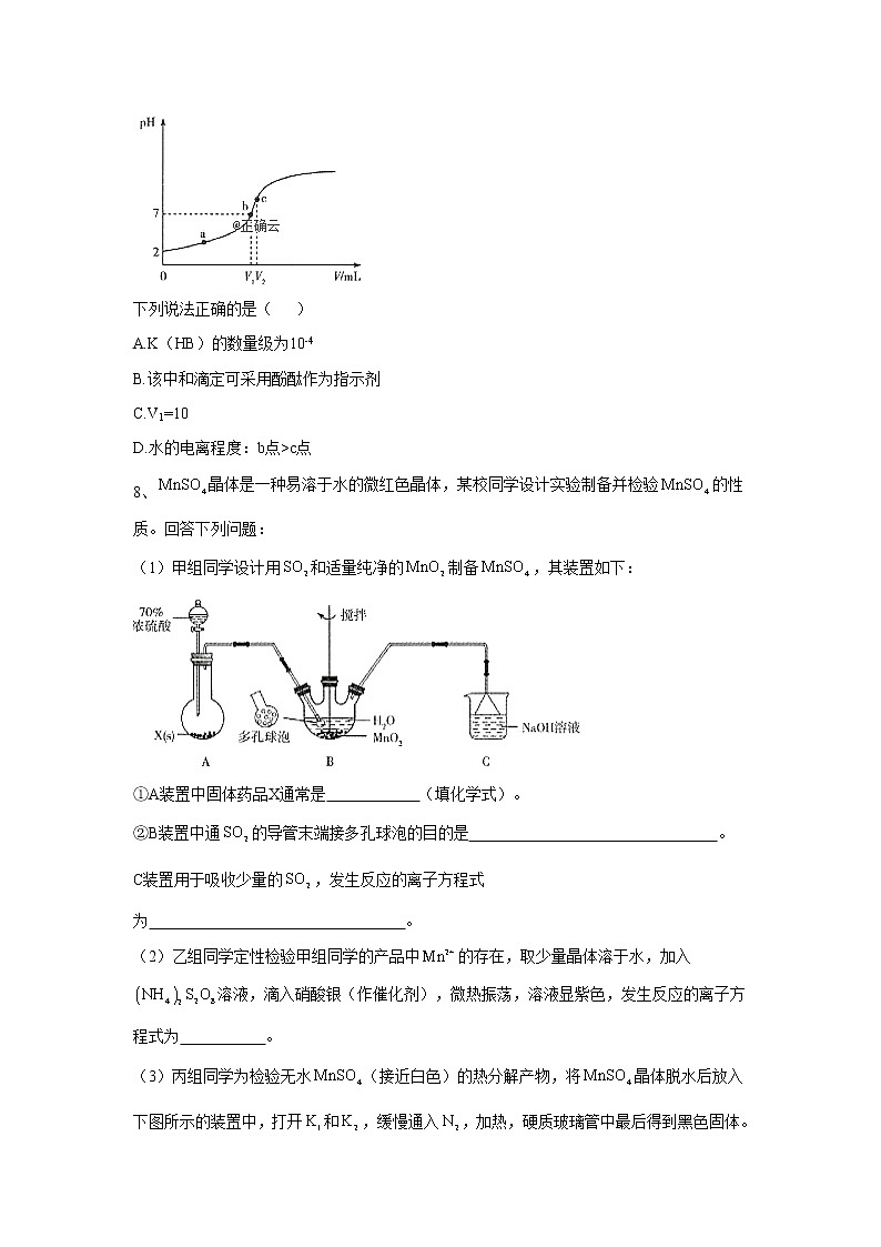 2020届高考化学模拟竞优卷 第一卷03
