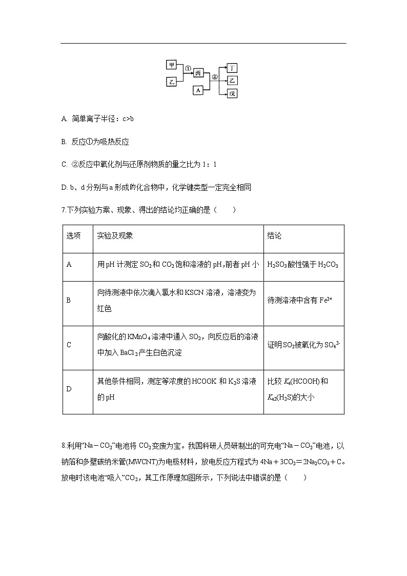 山东省青岛市西海岸新区（黄岛区）2019-2020学年高三4月模拟考试化学03