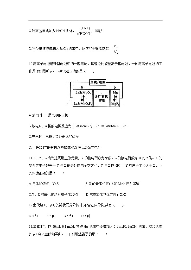 四川省遂宁市射洪中学2020届高三4月模拟考试化学02
