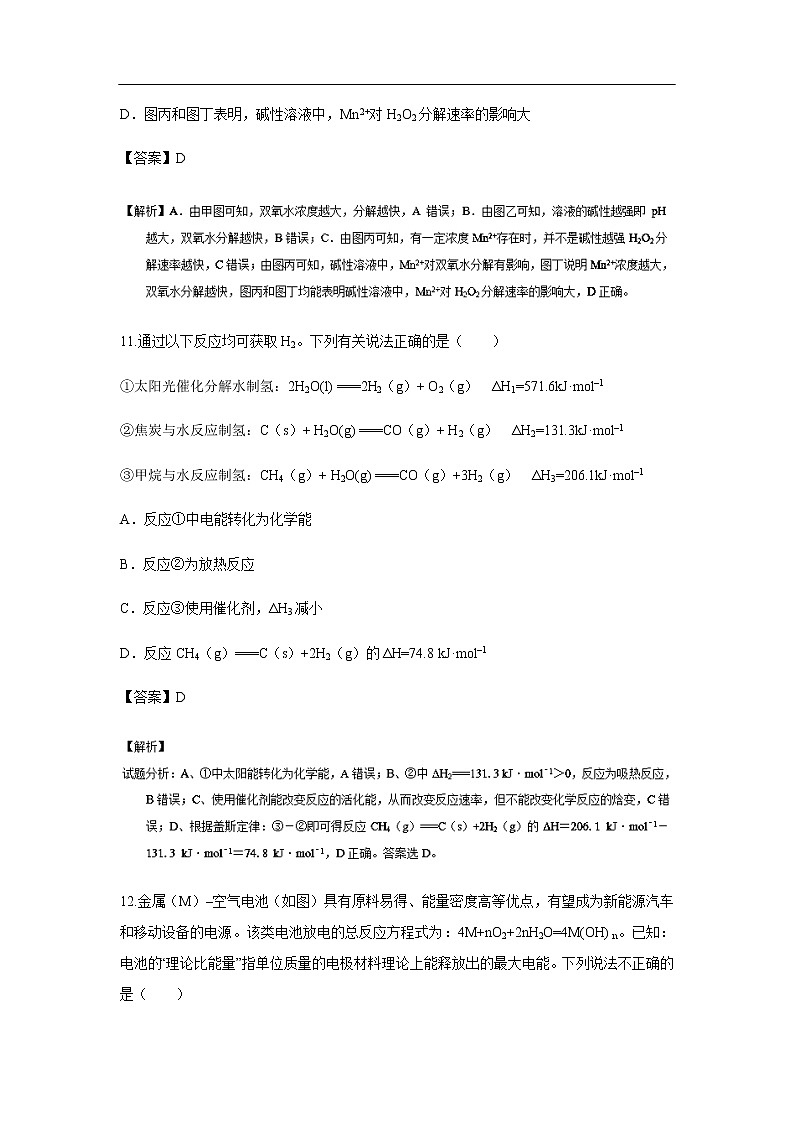 湖北省武汉市华中师范大学第一附属中学2020届高三毕业班教学质量监测化学（解析版）03