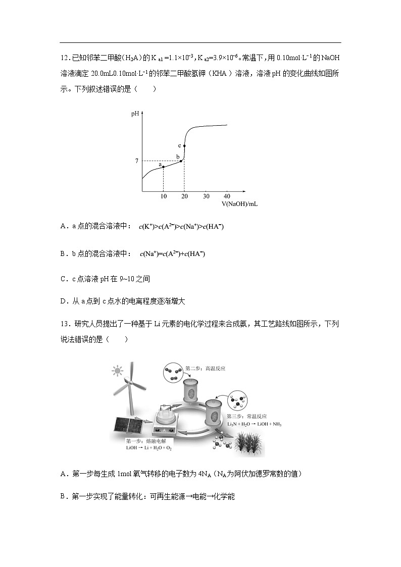 广东省广州市普通高中毕业班2020届高三综合测试化学（一）03