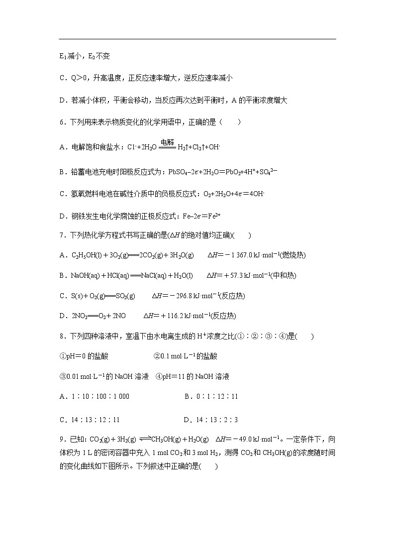 黑龙江省2019-2020学年高二上学期期末考试化学试题化学03