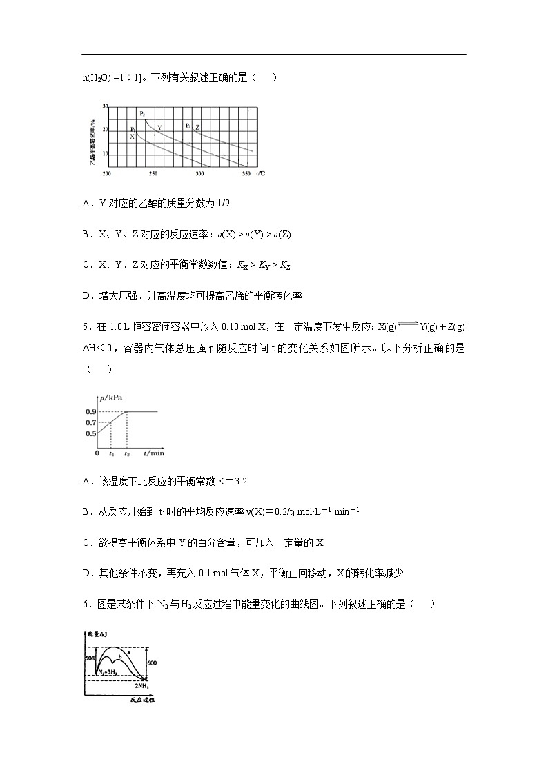 河北省武邑中学2019-2020学年高二下学期3月线上考试化学试题化学02