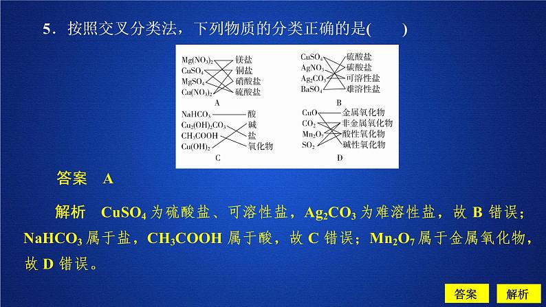 物质的分类  人教版高中化学必修第一册习题课件(共23张PPT)07