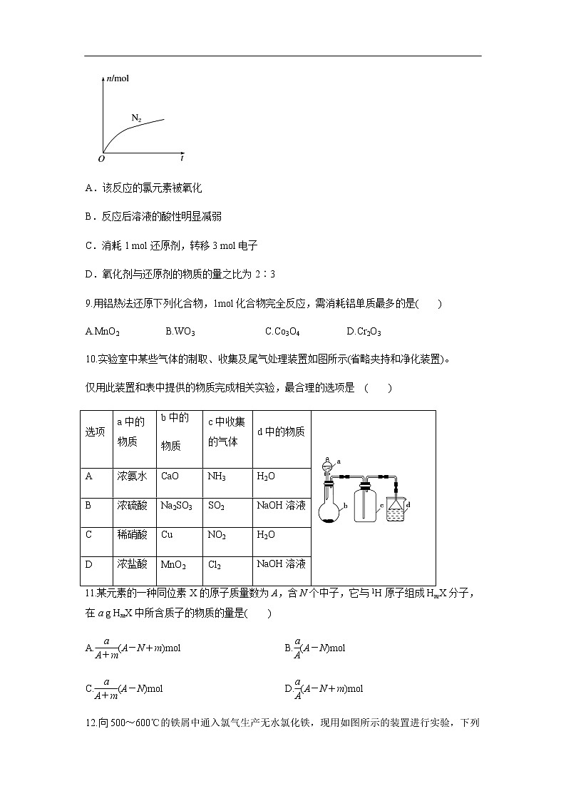 福建省厦门第六中学2019-2020学年高一3月月考试化学题化学03