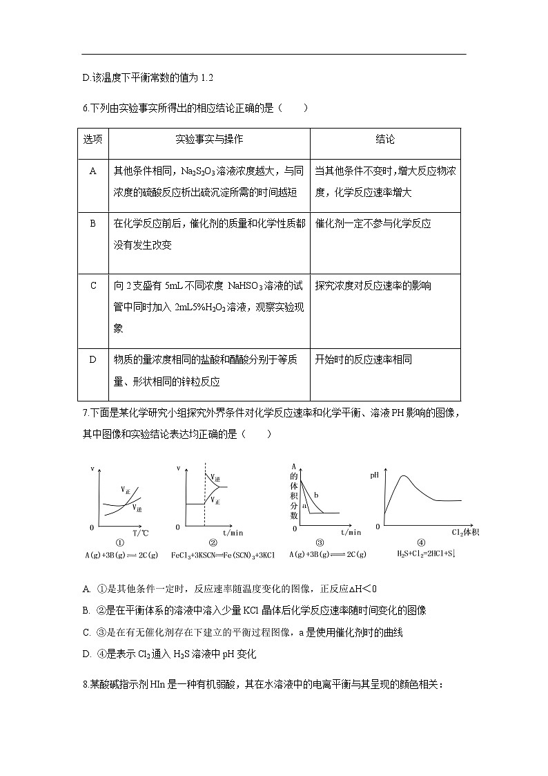 甘肃省天水一中2019-2020学年高二上学期期末考试化学试题化学03