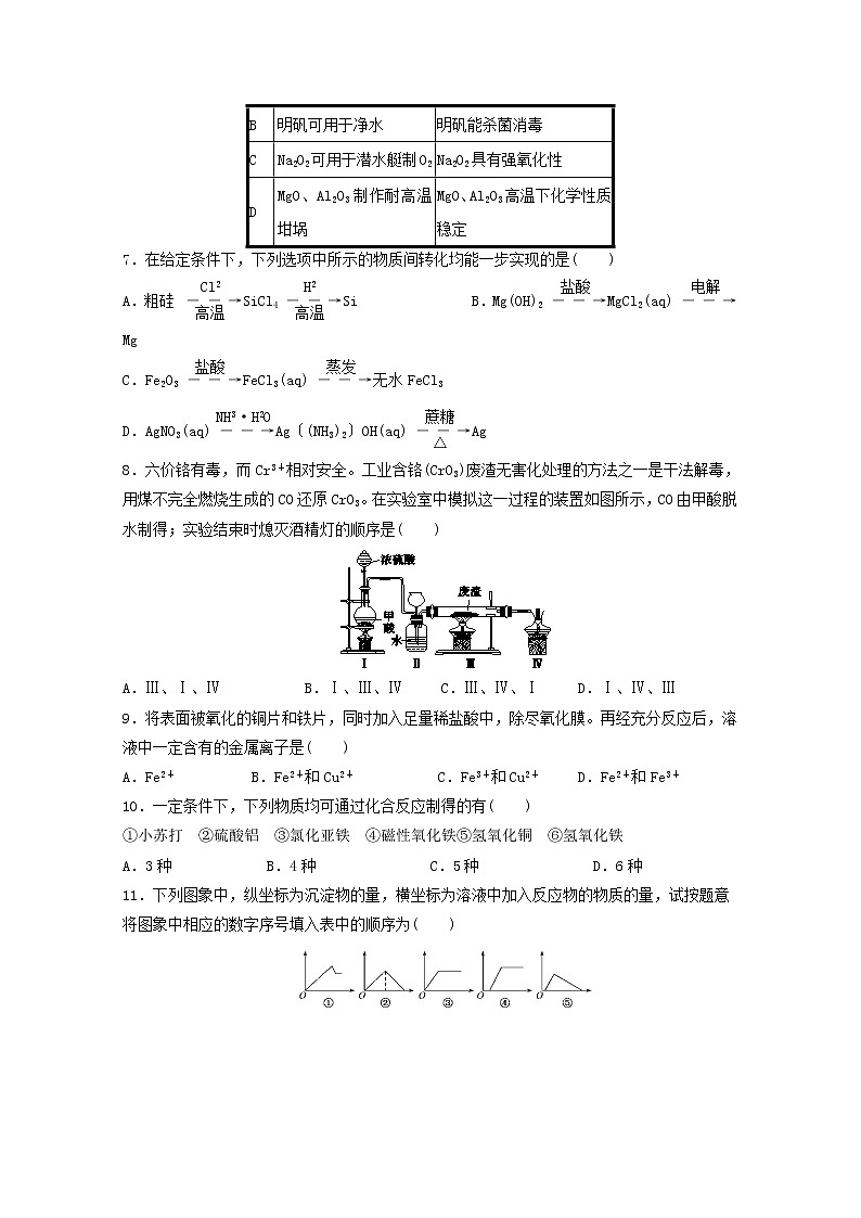 2018-2019学年河北省承德市第一中学高二下学期第二次月考化学试题 Word版02