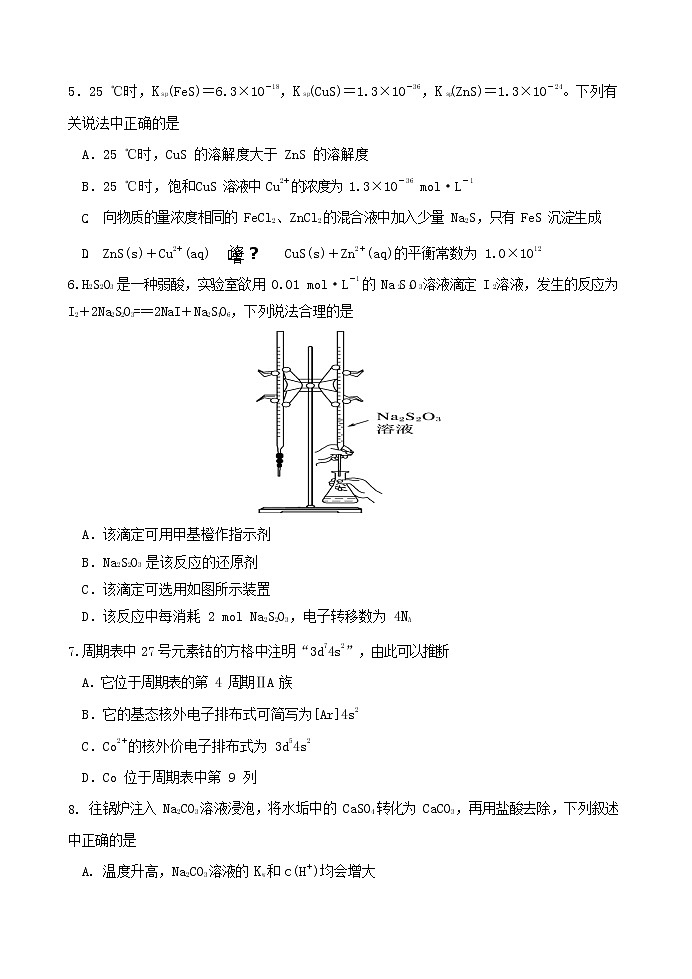 2019-2020学年江苏省涟水中学高二下学期第一次月考化学试题 （Word版）第2页