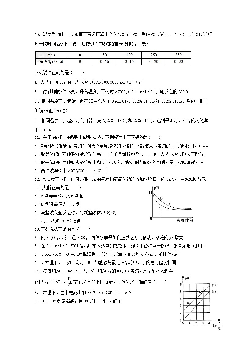 2018-2019学年福建省厦门外国语学校高二下学期第一次月考化学试题 Word版03