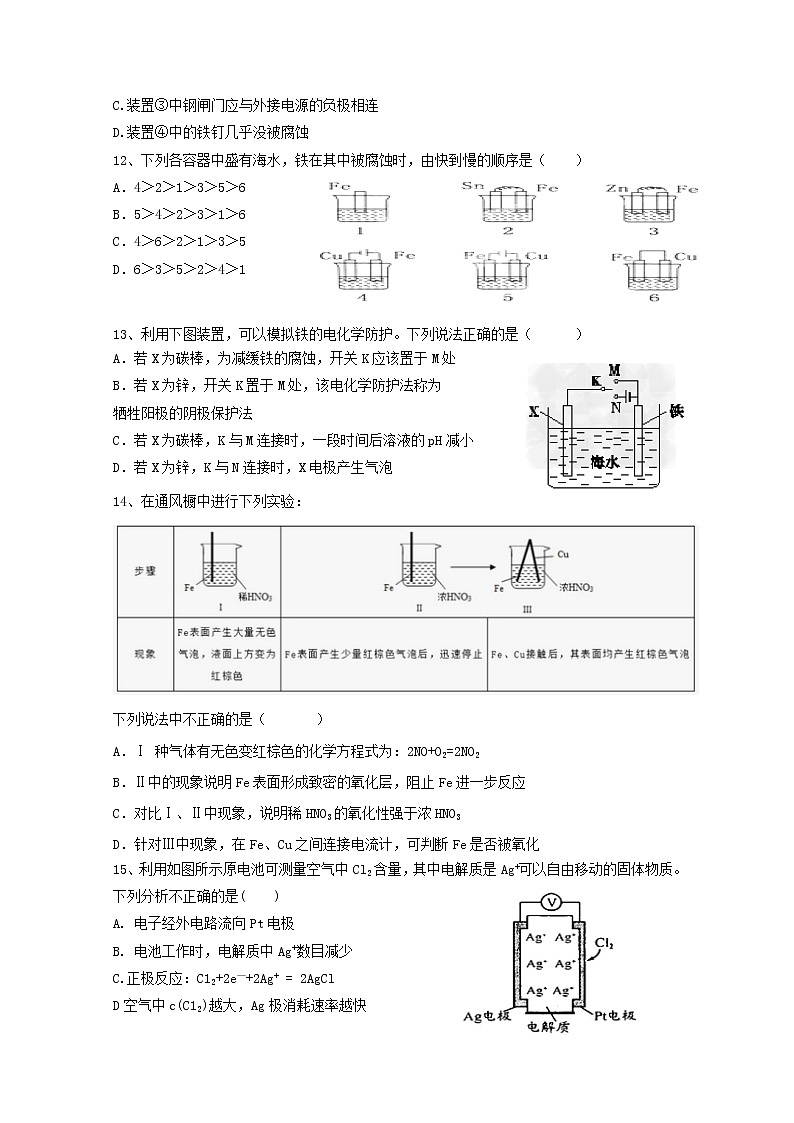 2018-2019学年甘肃省临夏中学高二下学期第一次月考化学试题 Word版第3页