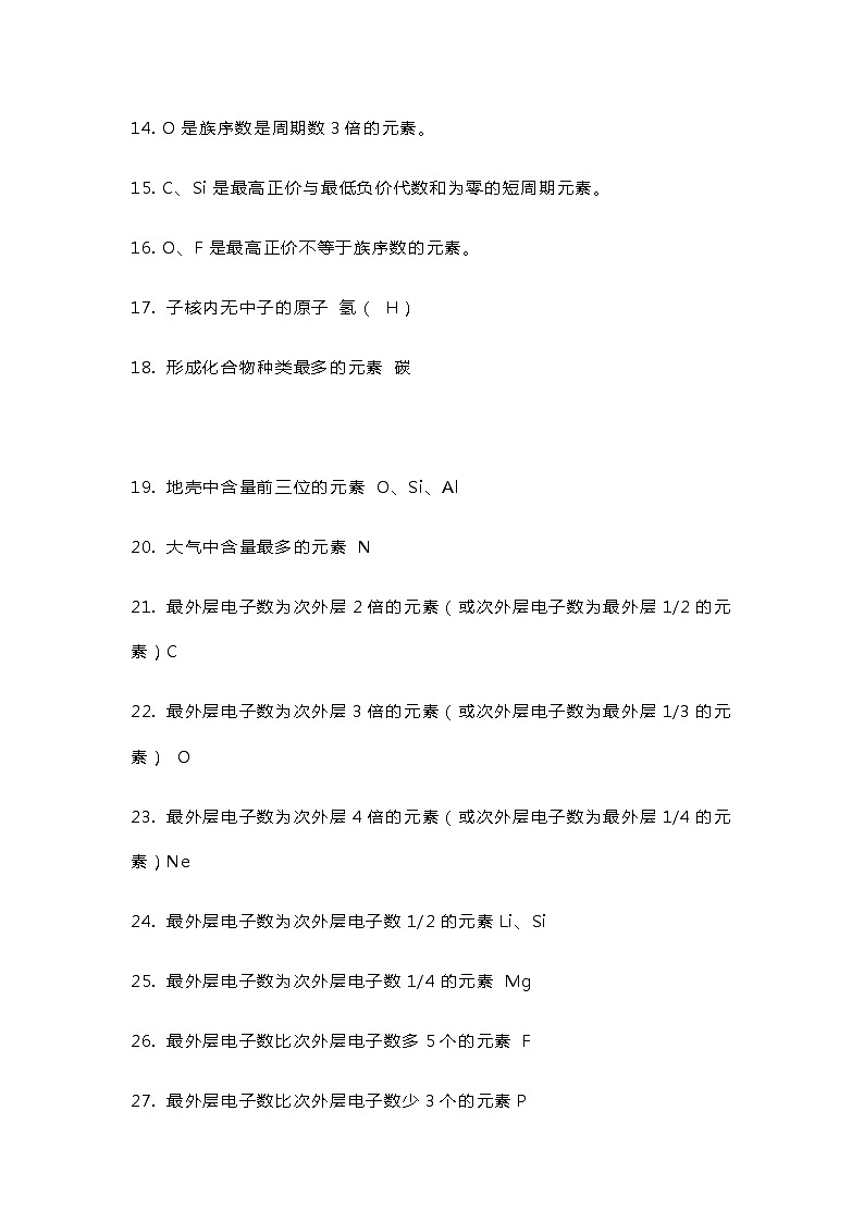 江苏高考化学复习75个判断知识，期末复习必知！ 学案02