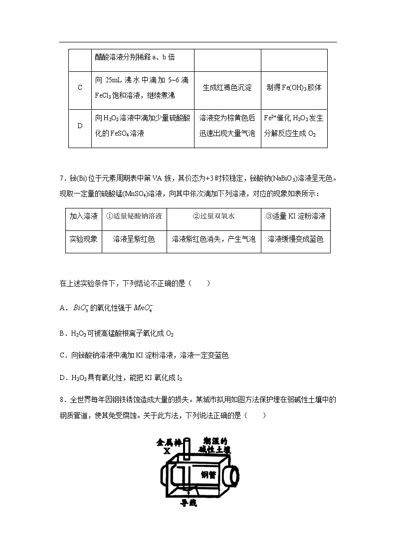 山东省淄博市第七中学2020届高三一模考试化学03