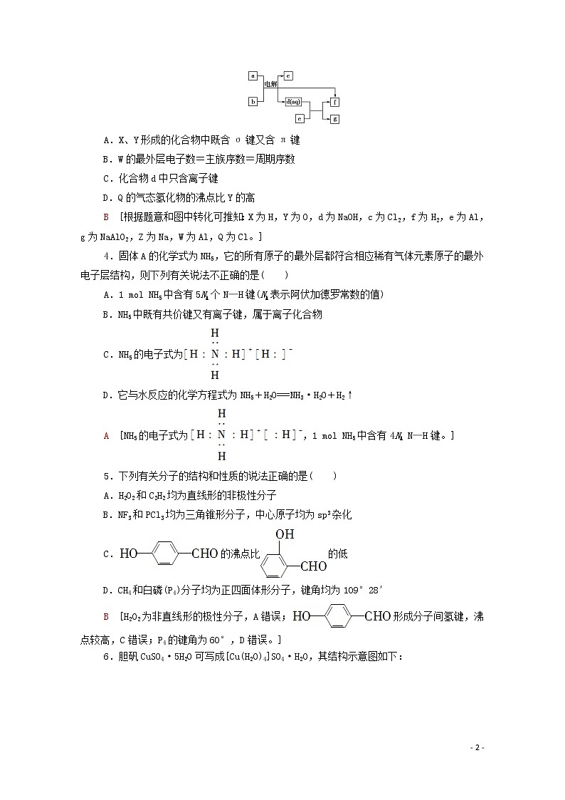 2020高考化学二轮复习专题限时集训6分子结构（含化学键）与晶体结构及其性质（含解析）02