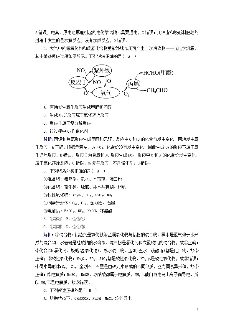 2020高考化学二轮复习能力提升训练1物质的组成、性质和分类、化学用语（含解析）02