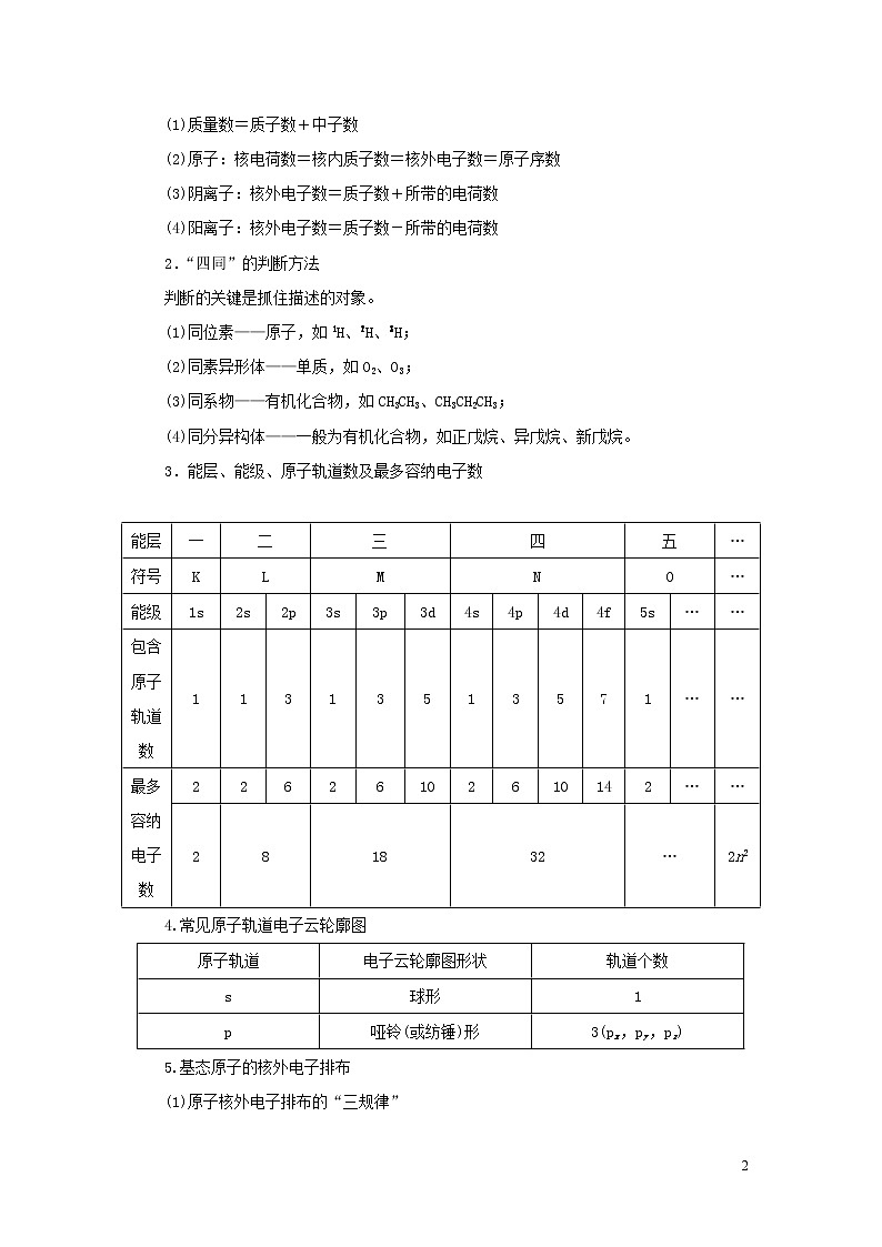 2020高考化学二轮复习专题五物质结构与性质元素周期律教案02