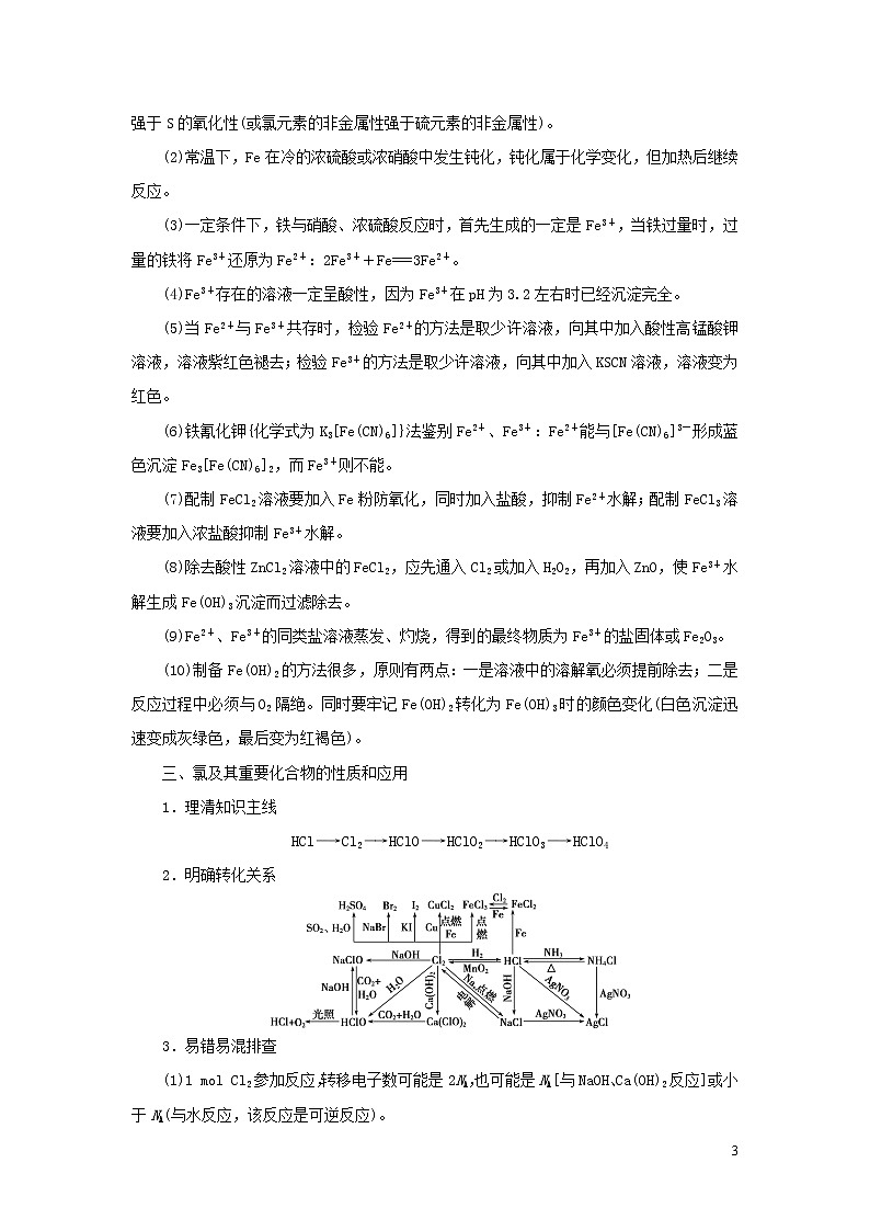 2020高考化学二轮复习专题六元素及其化合物教案03