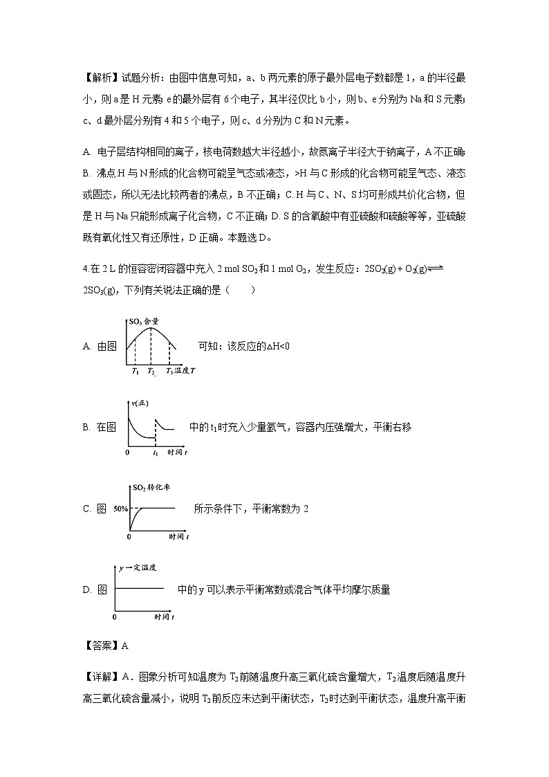 四川省树德中学2020届高三11月月考化学（解析版）第3页