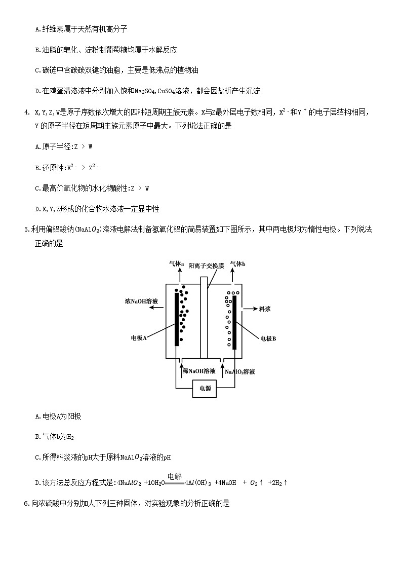 2020北京顺义高三一模化学含答案第2页
