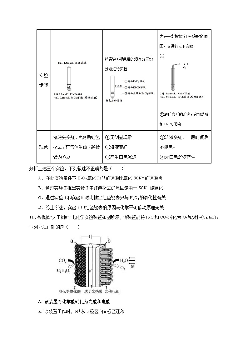 黑龙江省大庆市铁人中学2020届高三考前模拟训练（二）化学试题02