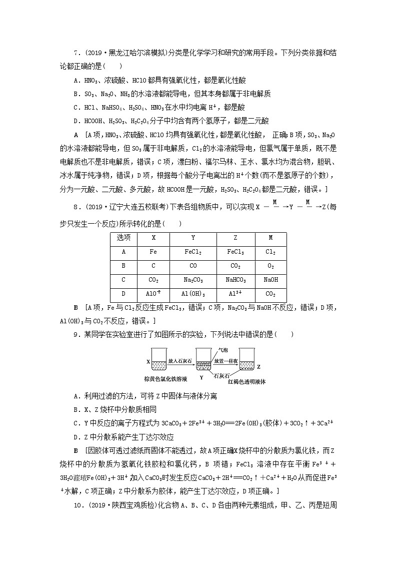 （全国版）2021高考化学一轮复习课时作业4物质的组成、性质及分类（含解析） 练习03