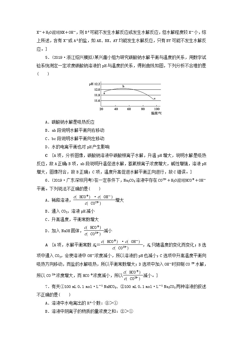 （全国版）2021高考化学一轮复习课时作业32盐类的水解（含解析） 练习02