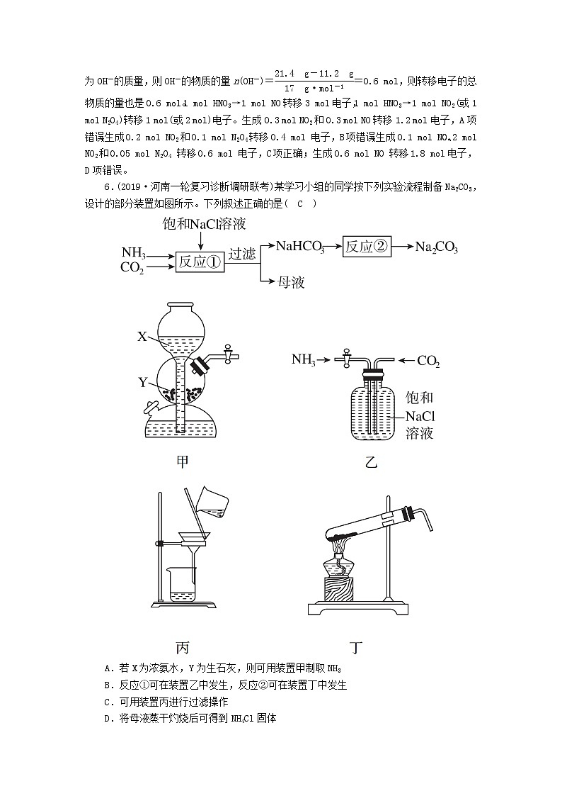 2020高考化学一轮复习第四章非金属及其化合物课时作业14氮及其化合物（含解析） 练习03