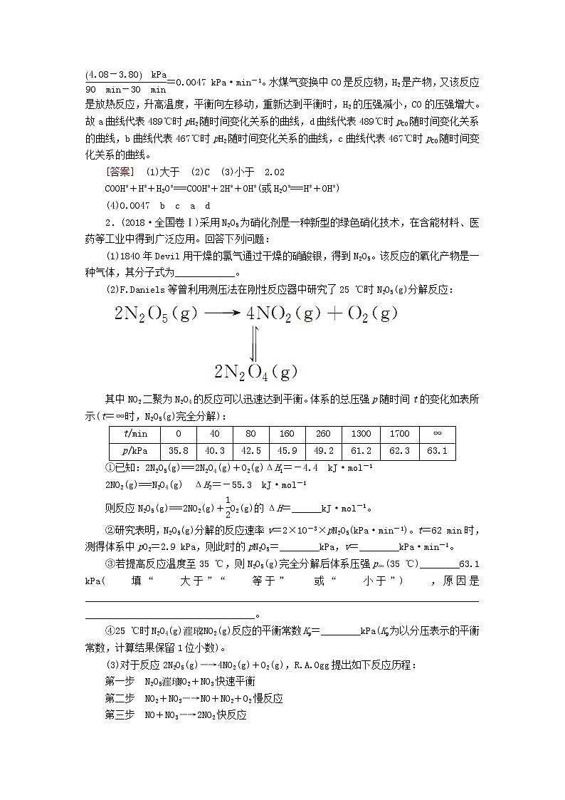 2020版高考化学二轮复习大题突破一化学反应原理综合高考真题（含解析）03