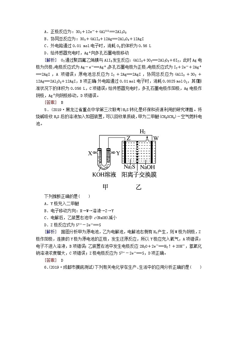 2020版高考化学二轮复习专题强化训练6电化学（含解析）03
