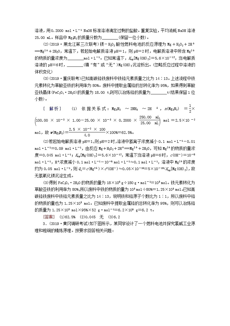 2020版高考化学二轮复习专题强化训练15填空题（含解析）02