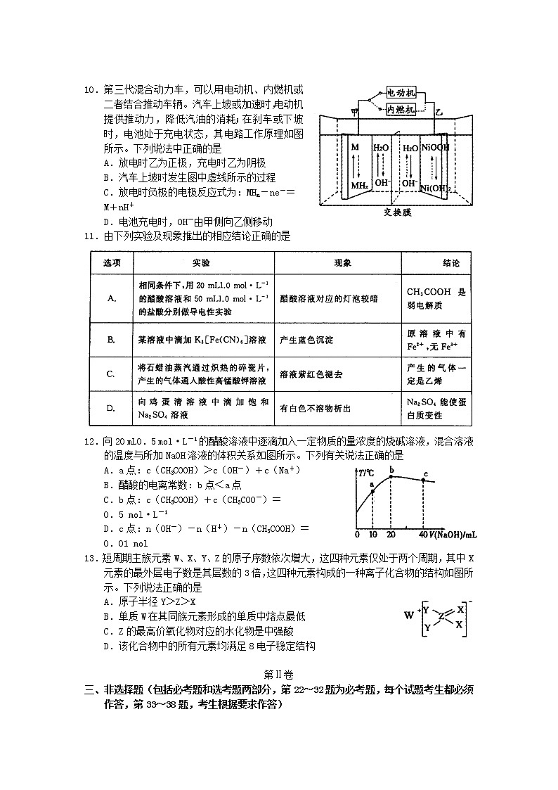 河南省开封市2020届高三化学第三次模拟考试试题02