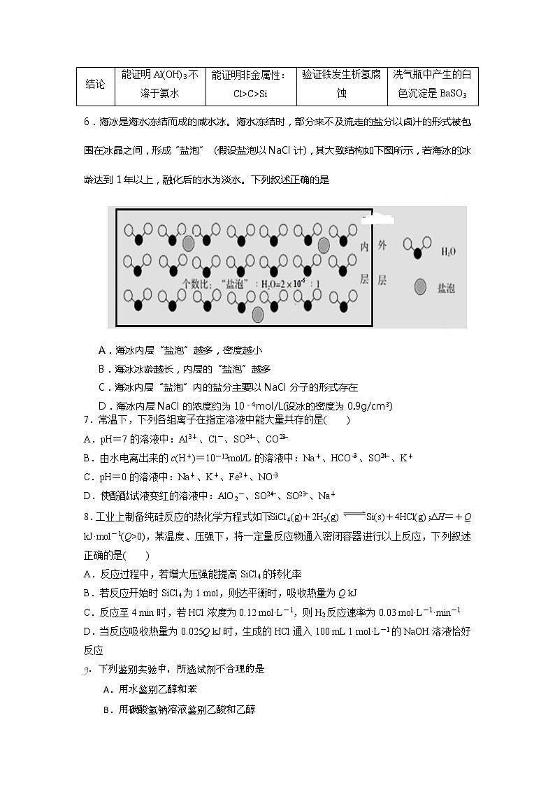 山西省芮城县2020届高三3月月考化学试题02