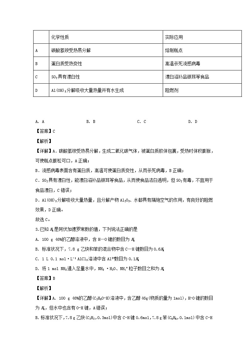 辽宁省凤城市第一中学2020届高三12月月考化学试题02