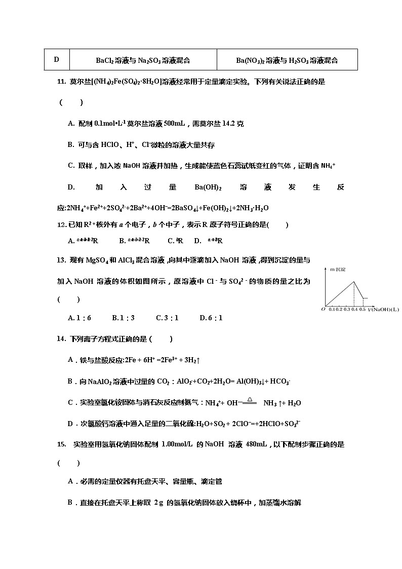 辽宁省辽河油田第二高级中学2020届高三10月月考化学试题03