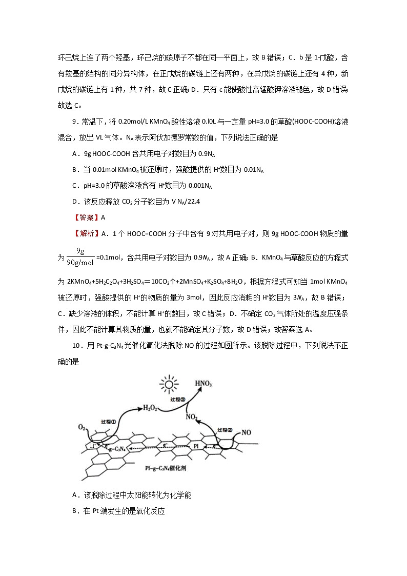湖北省2020届高三下学期4月月考仿真卷化学试题02