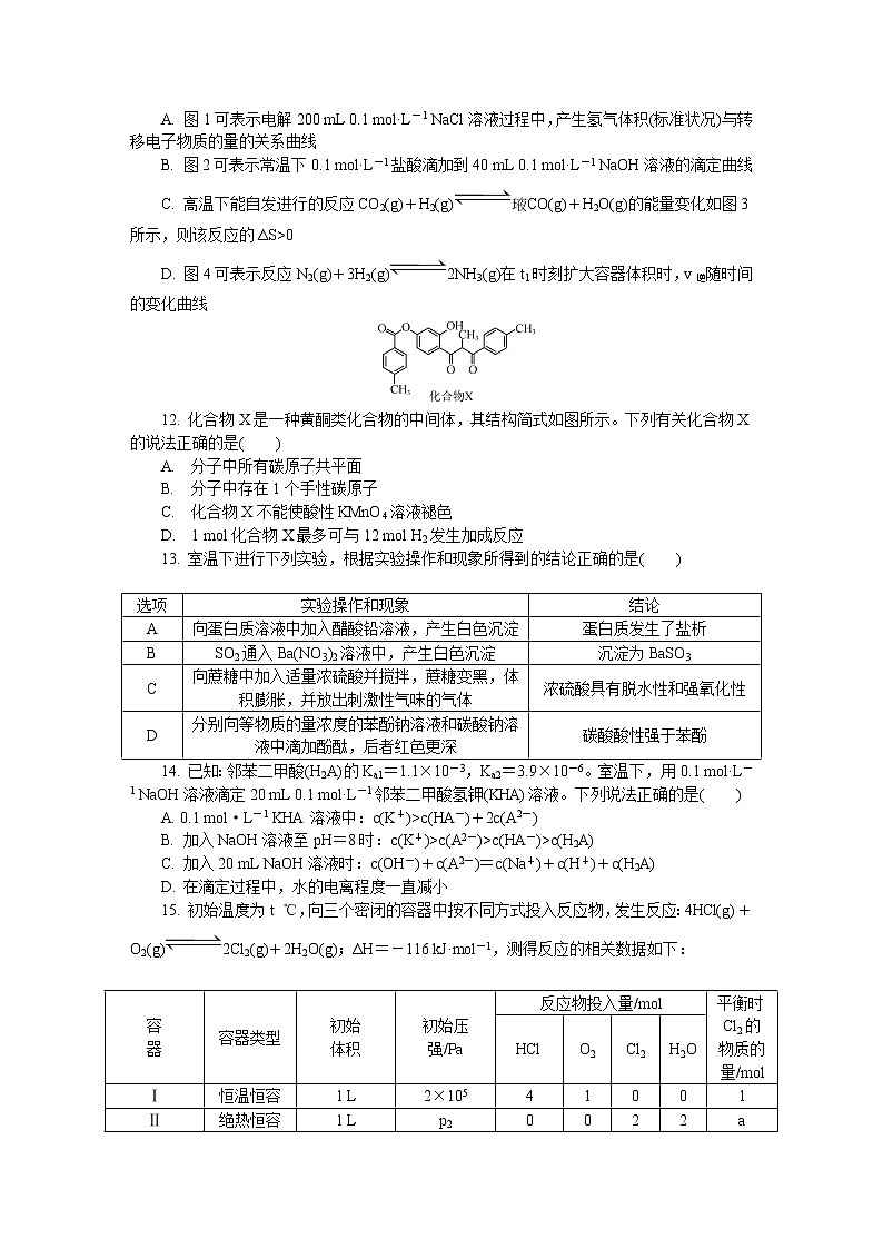 江苏省泰州市2020届高三第二次模拟考试（5月） 化学03