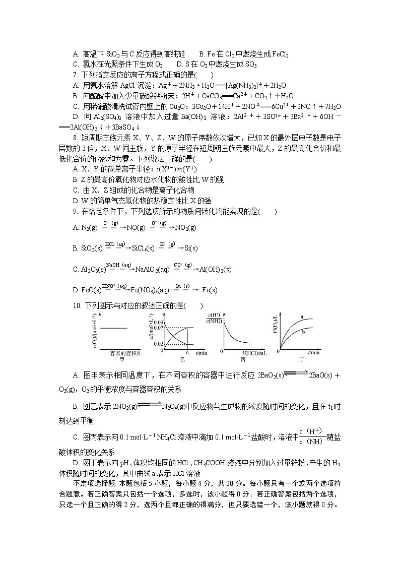 江苏省扬州市2020届高三第二次模拟考试（5月） 化学第2页