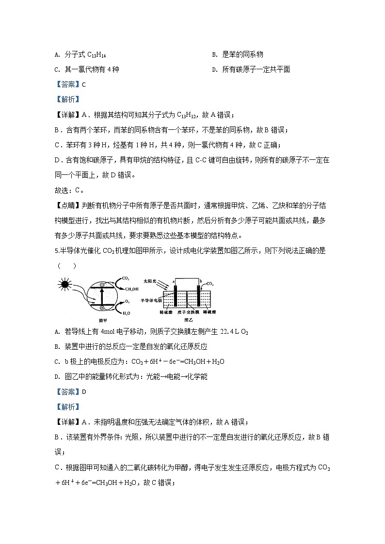 宁夏六盘山高级中学2020届高三下学期模拟考试化学试题03