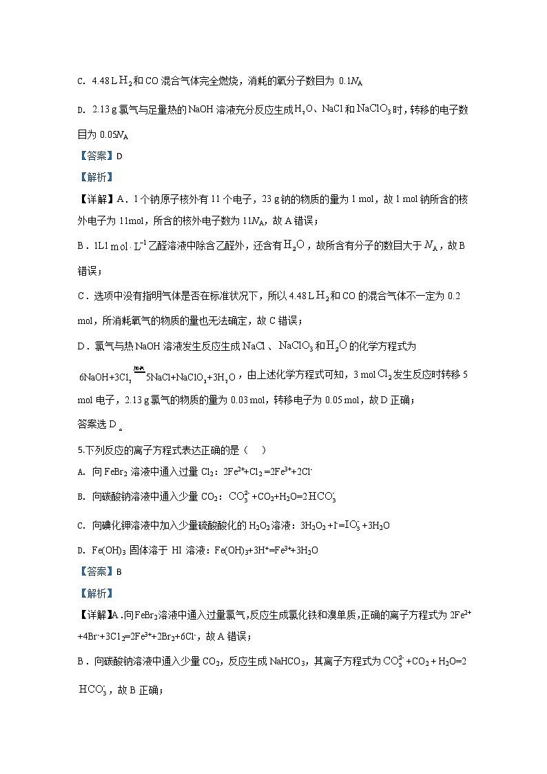 山东省2020届高三模拟考试化学试题（二）03