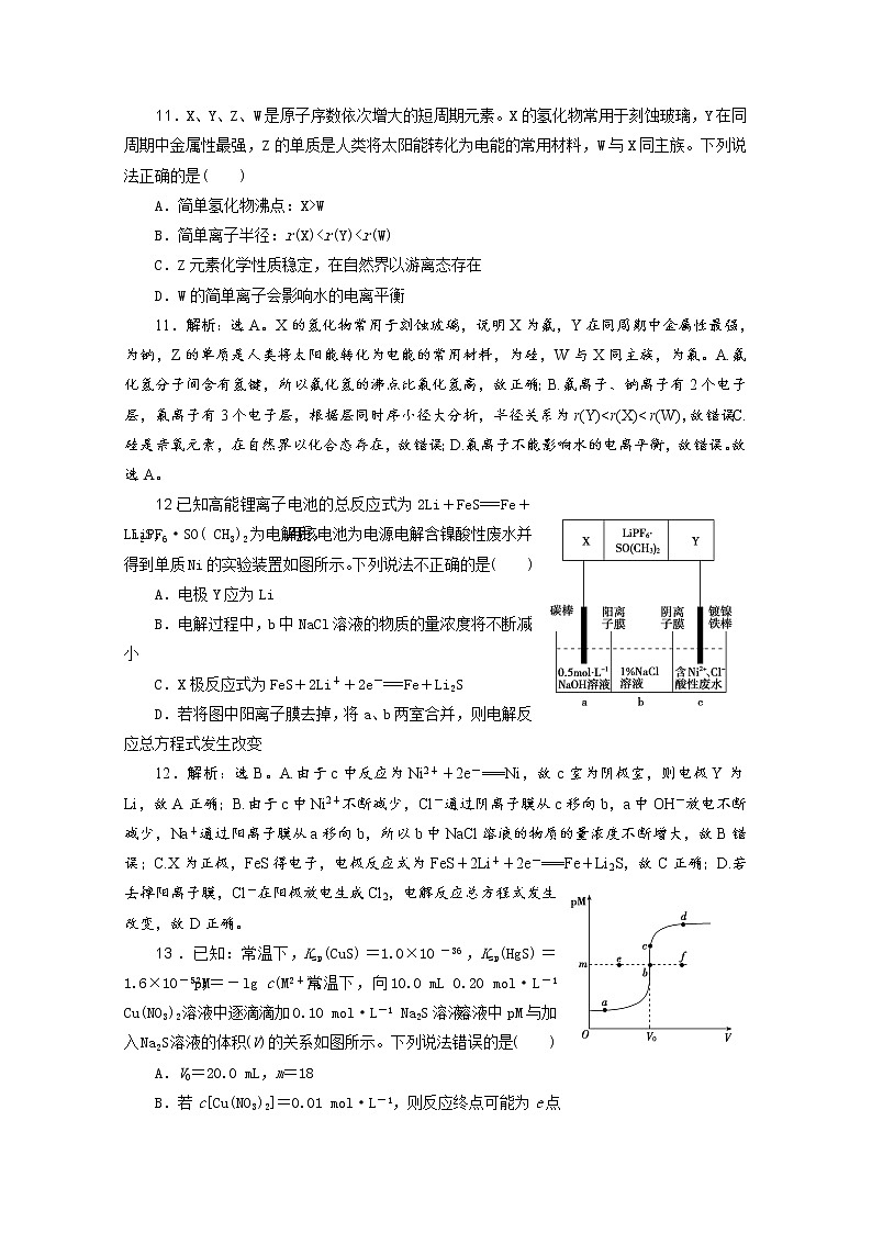 广东省清远市方圆培训学校2020届高三化学模拟试题精练（十六）03