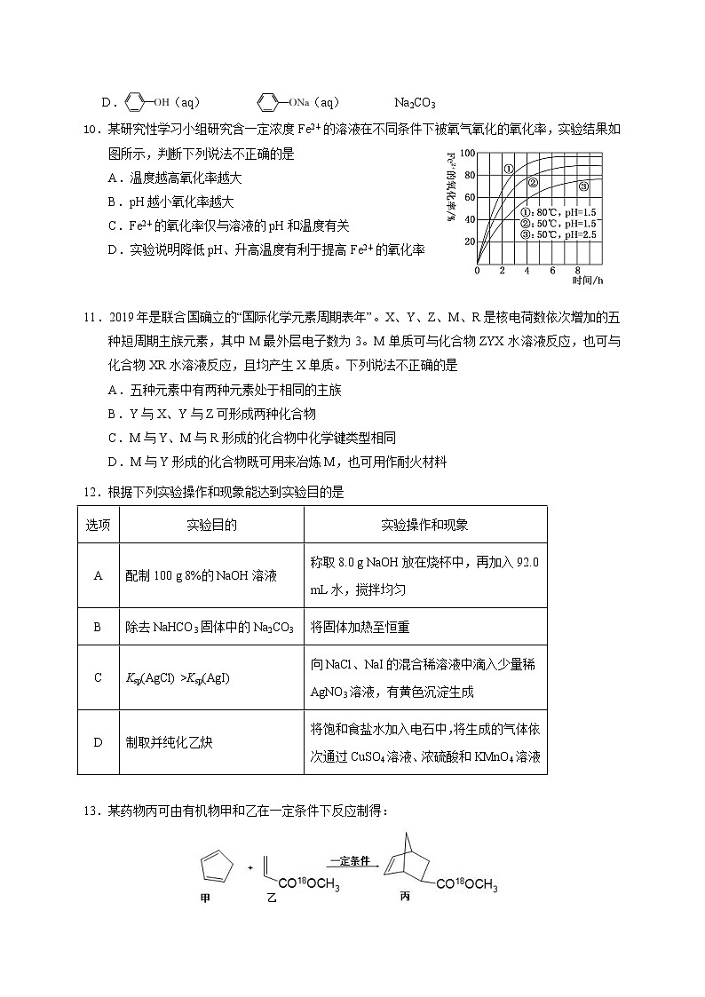 贵州省铜仁第一中学2020届高三第三次模拟考试化学试题第3页